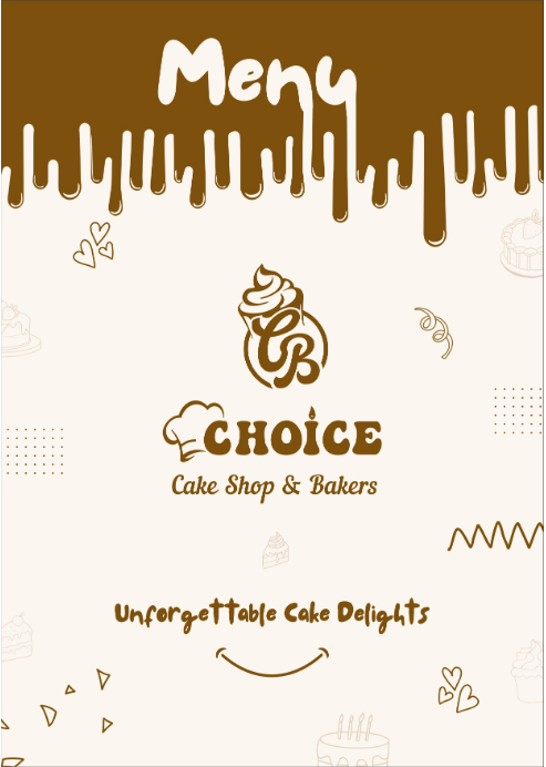 Choice — Cake Menu — Bakery project screenshot by NexaSphere