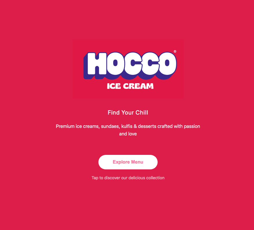 Hocco Ice Cream — Ice Cream Parlour project screenshot by NexaSphere